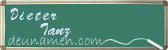 Dieter Tanz Visitenkarte